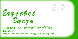 erzsebet daczo business card